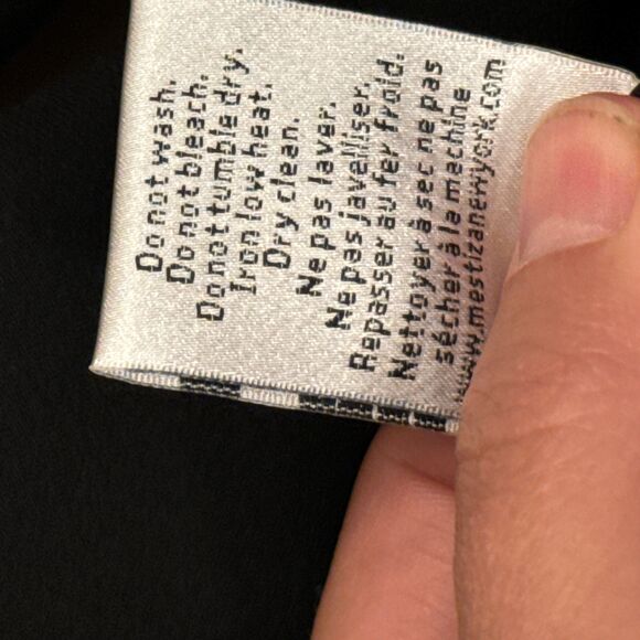 Mestiza Womens Black Satin Lapel Embroidered Formal Blazer size 4 - Picture 6 of 7